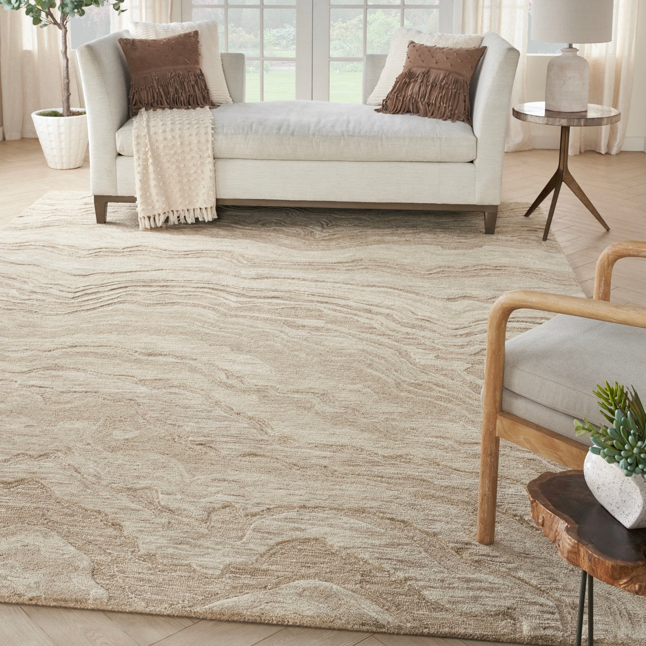 Nourison Graceful Taupe GRU01