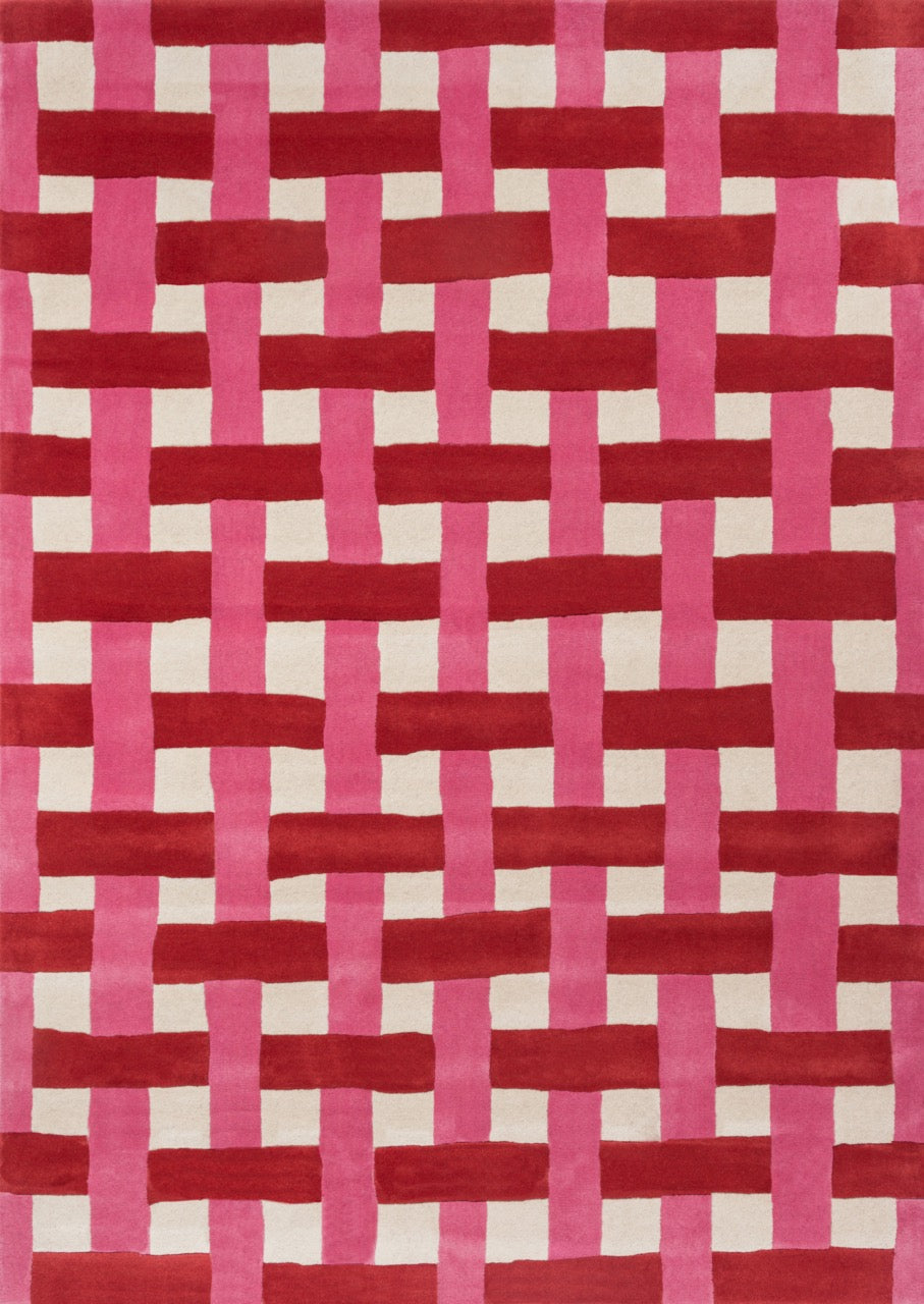 Harlequin Basketweave Coral Rose 144102