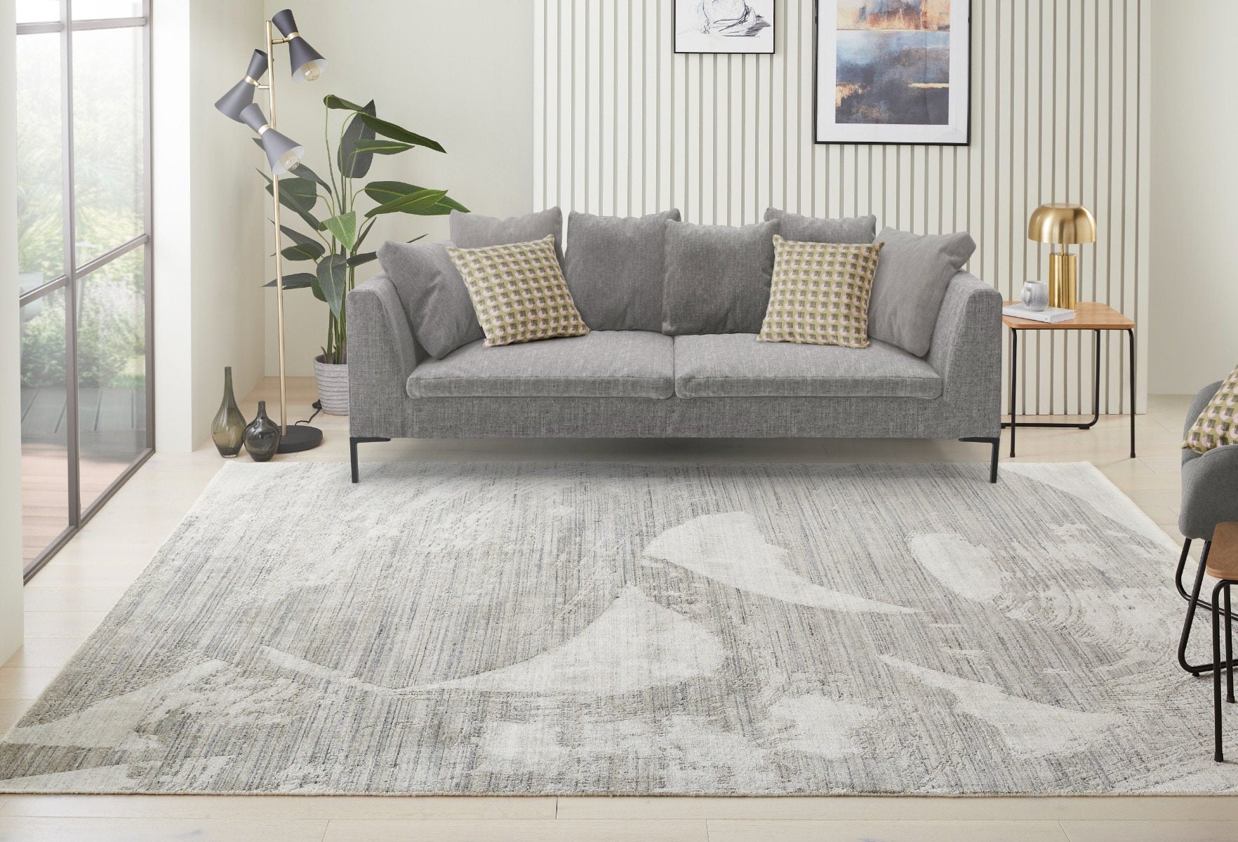 Nourison Dune White Grey DU155