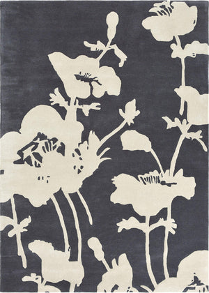 Florence Broadhurst | Floral 300 Charcoal 039604 | Carpet | Online Tapijten