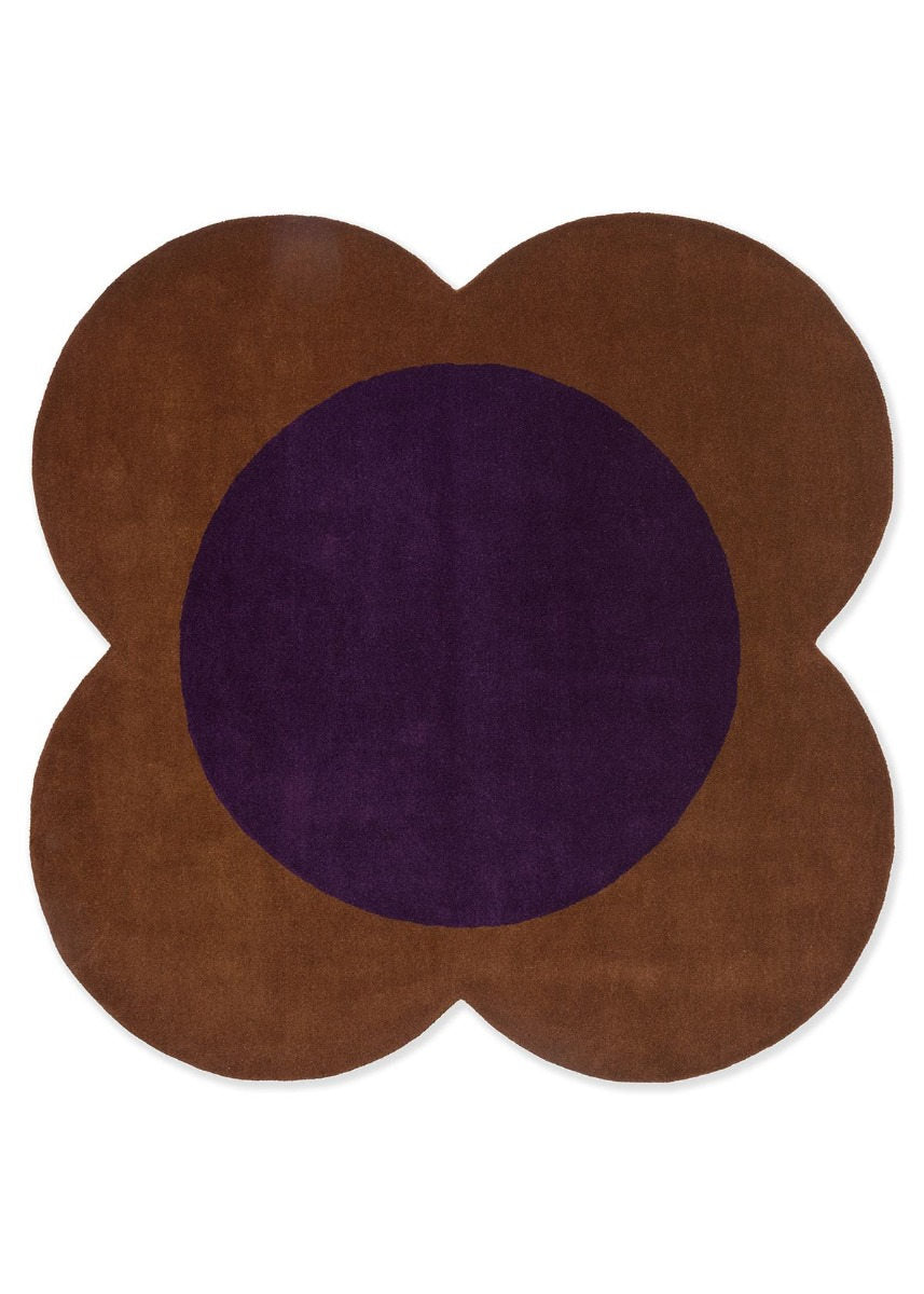 Orla Kiely | Flower Spot Chestnut Violet 158401 | Carpet | Online Tapijten